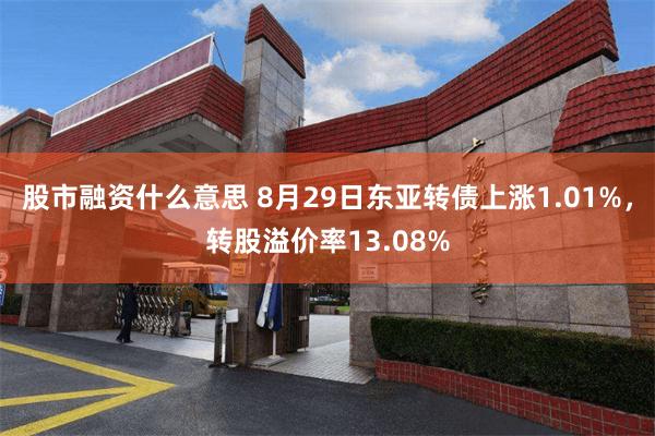 股市融资什么意思 8月29日东亚转债上涨1.01%，转股溢价率13.08%